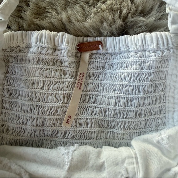 Free People Sweet Sami Battenberg Eyelet V-Neckline Sleeveless Top - Picture 4 of 7